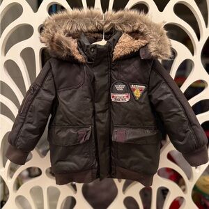 Catimini Brown Fur Jacket